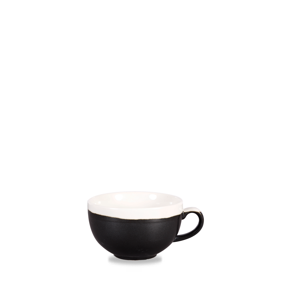 Churchill Super Vitrified Monochrome Onyx Schwarz Cappuccino Tasse 22,7Cl, 12 Stück
