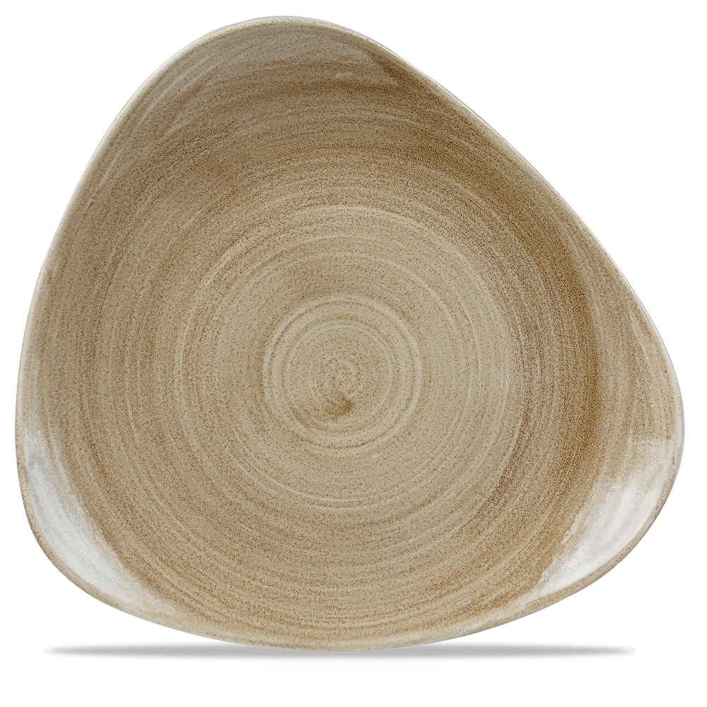 Churchill Super Vitrified Stonecast Patina Antique Taupe Dreiecksteller, 31,1 cm, 6 Stück