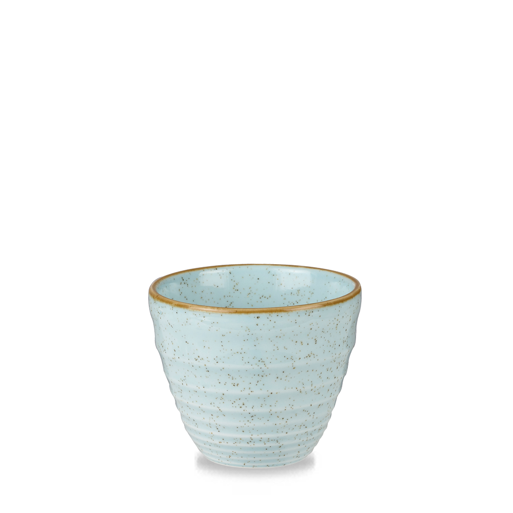 Churchill Super Vitrified Stonecast Duck Egg Ripple Bowl 28Cl, 12 Stück, Entenei Blau, Rund