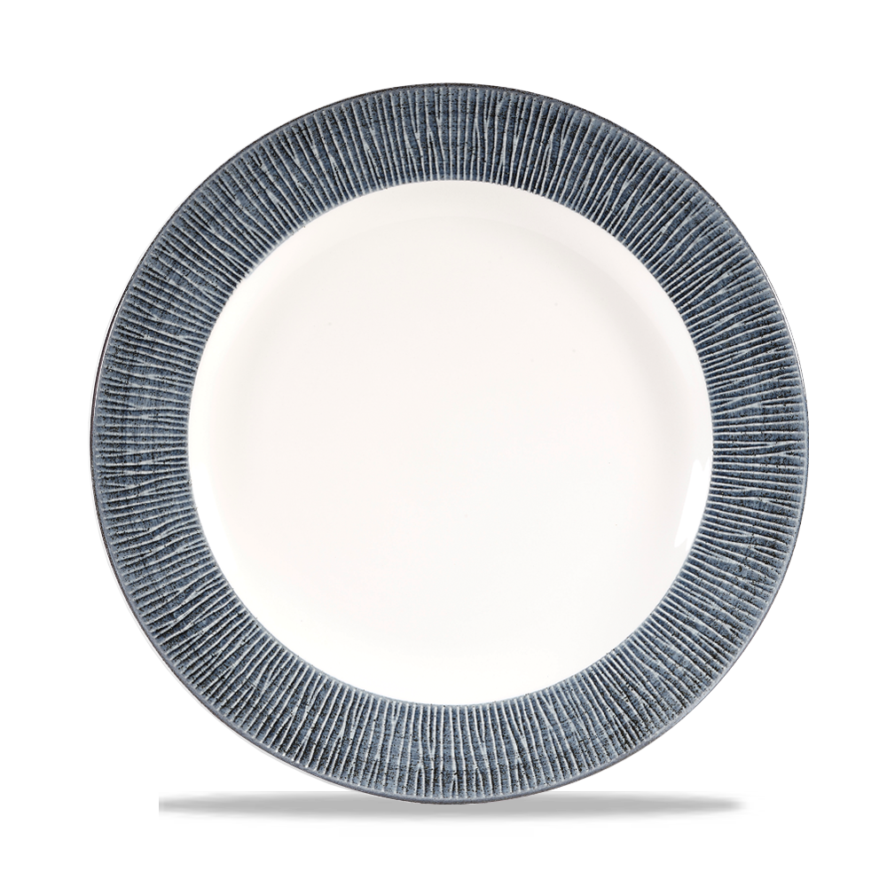 Churchill Super Vitrified Bamboo Spinwash Mist Flache Teller, 27,6 cm, 12 Stück, Rund