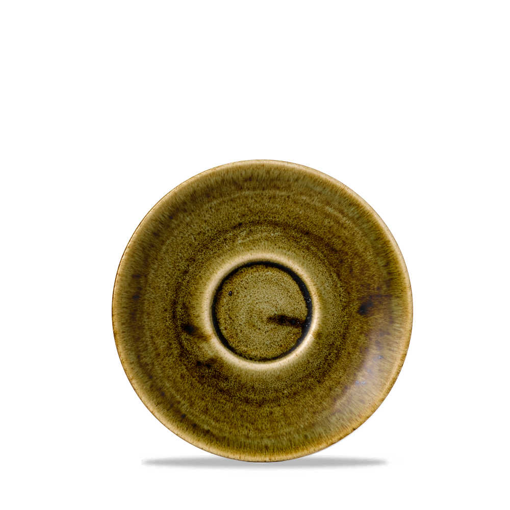 Churchill Super Vitrified Stonecast Plume Green Cappuccino Untere 15,6cm, 12 Stück, Olive, Rund