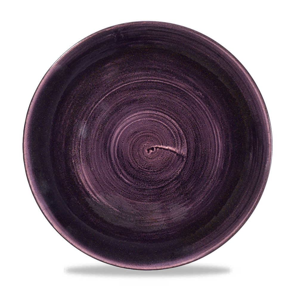 Churchill Super Vitrified Stonecast Patina Dusky Purple Flache Coup Teller, 28.8 cm, 12 Stück