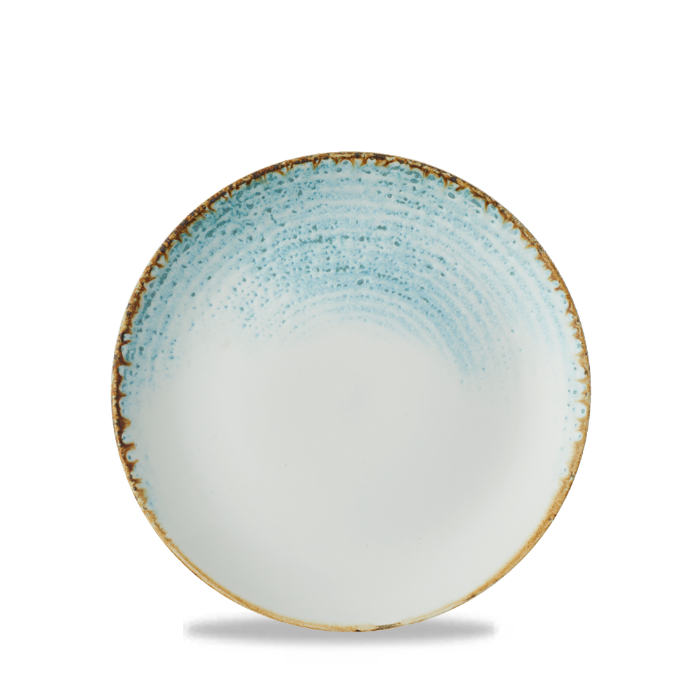 Churchill Super Vit Studio Prints Homespun Accents Flache Coup Teller, 16,6 cm, 12 Stück, Aquamarin, Rund