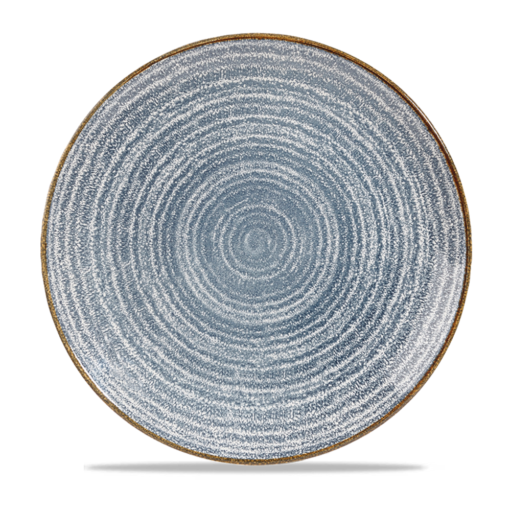 Churchill Super Vitrified Studio Prints Homespun Teller Flach Coup 28,8cm, 12 Stück, Schieferblau, Rund