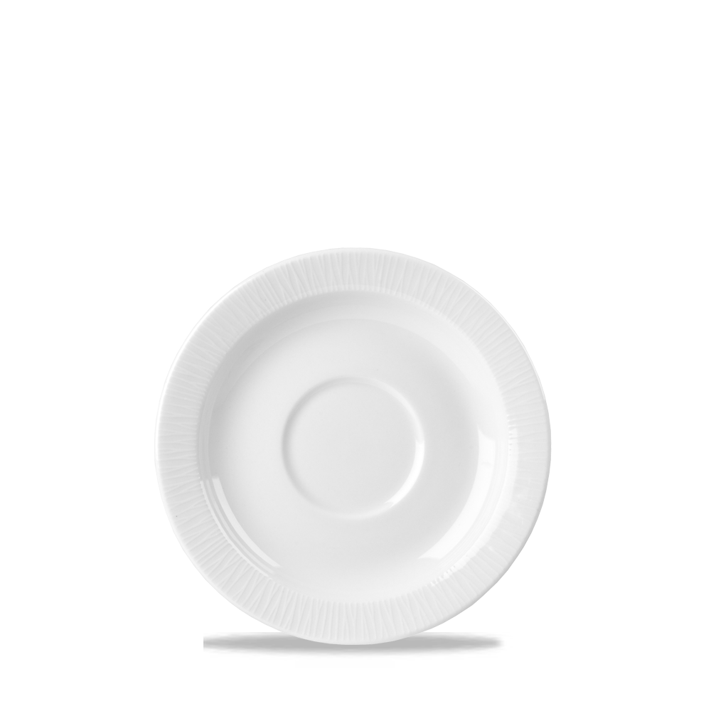 Churchill Super Vitrified Bambus Untertasse 15cm, 12 Stück, Weiß, Rund