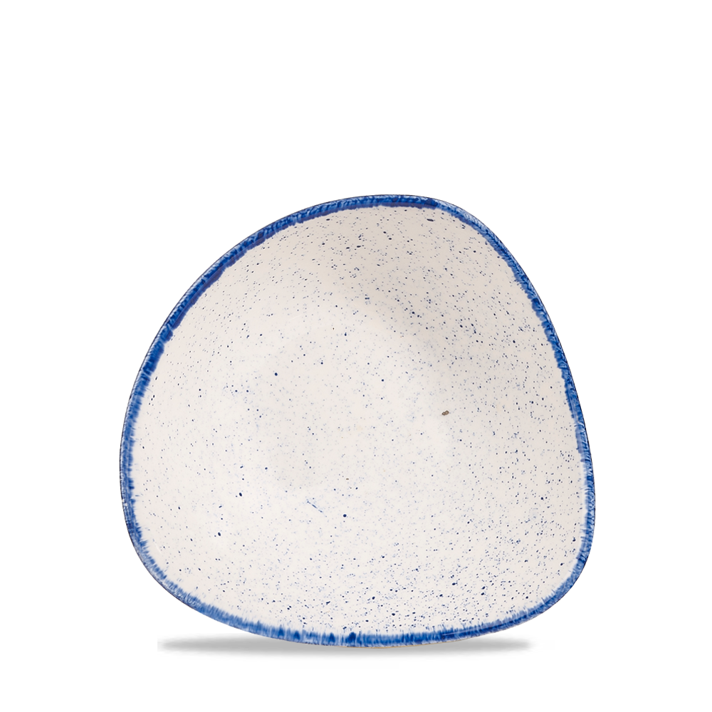 Churchill Super Vitrified Stonecast Hints Indigo Bowl Dreieck, 15,3 cm / 26 cl, 12 Stück, Indigo Blau