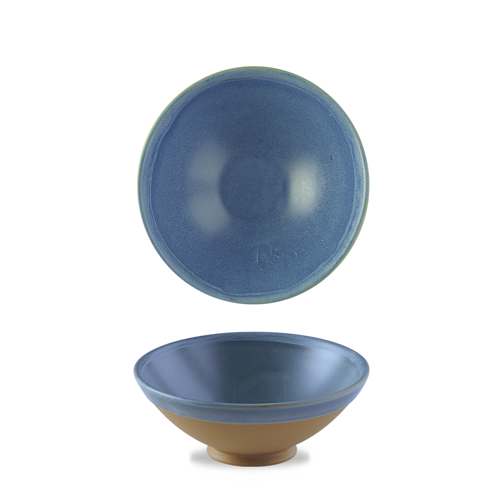 Churchill Super Vitrified Oslo Blue Footed Bowl 100Cl, 6 Stück, Rund