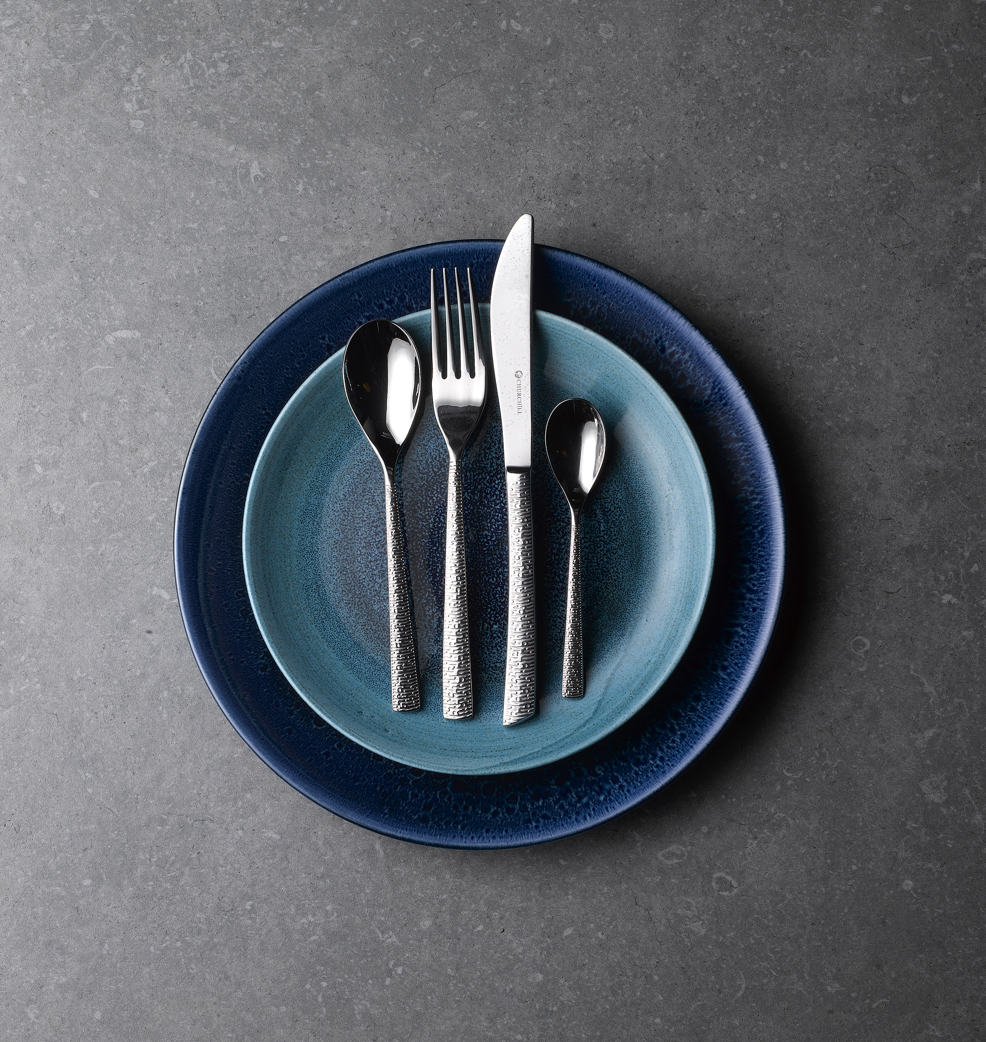 Churchill Stonecast Fischmesser 20cm, 3mm, 12 Stück, Silber