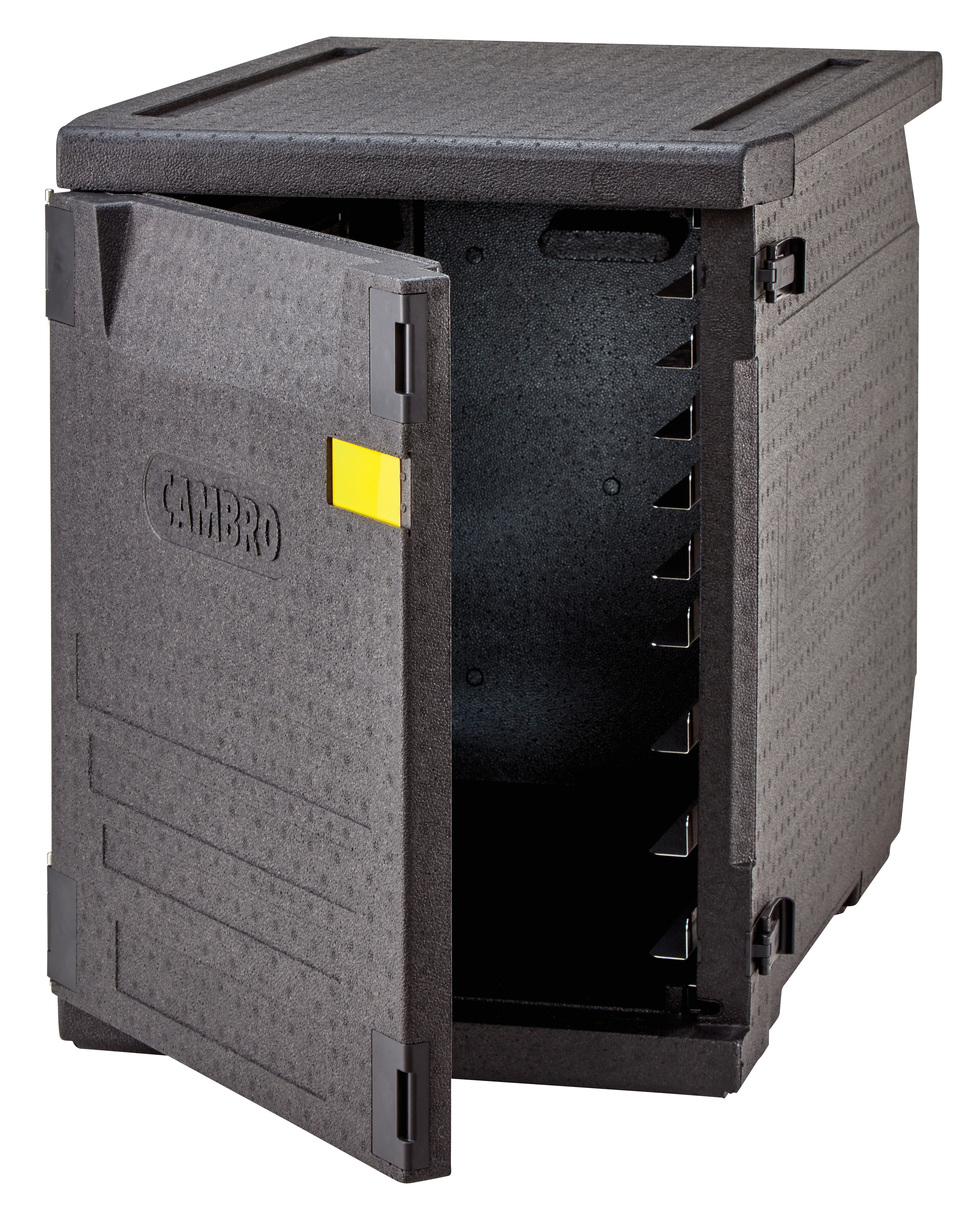 Cambro Cam GoBox® Frontlader 40c60cm schwarz inklusive 2er Set Edelstahlschienen, 1 Stück im Karton - EPP4060FADJR110