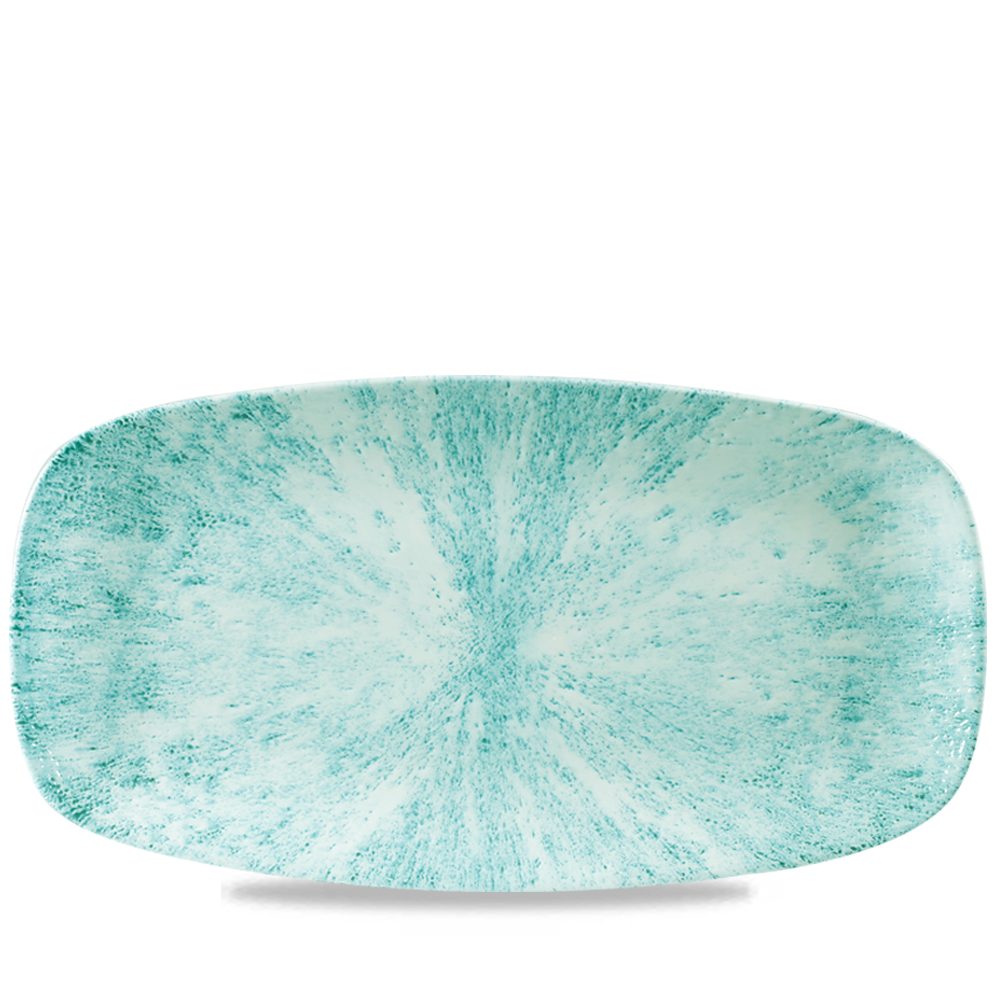 Churchill Super Vitrified Studio Prints Stone Aquamarine Chefs Oblong Platte 35.5X18.9Cm, 6 Stück