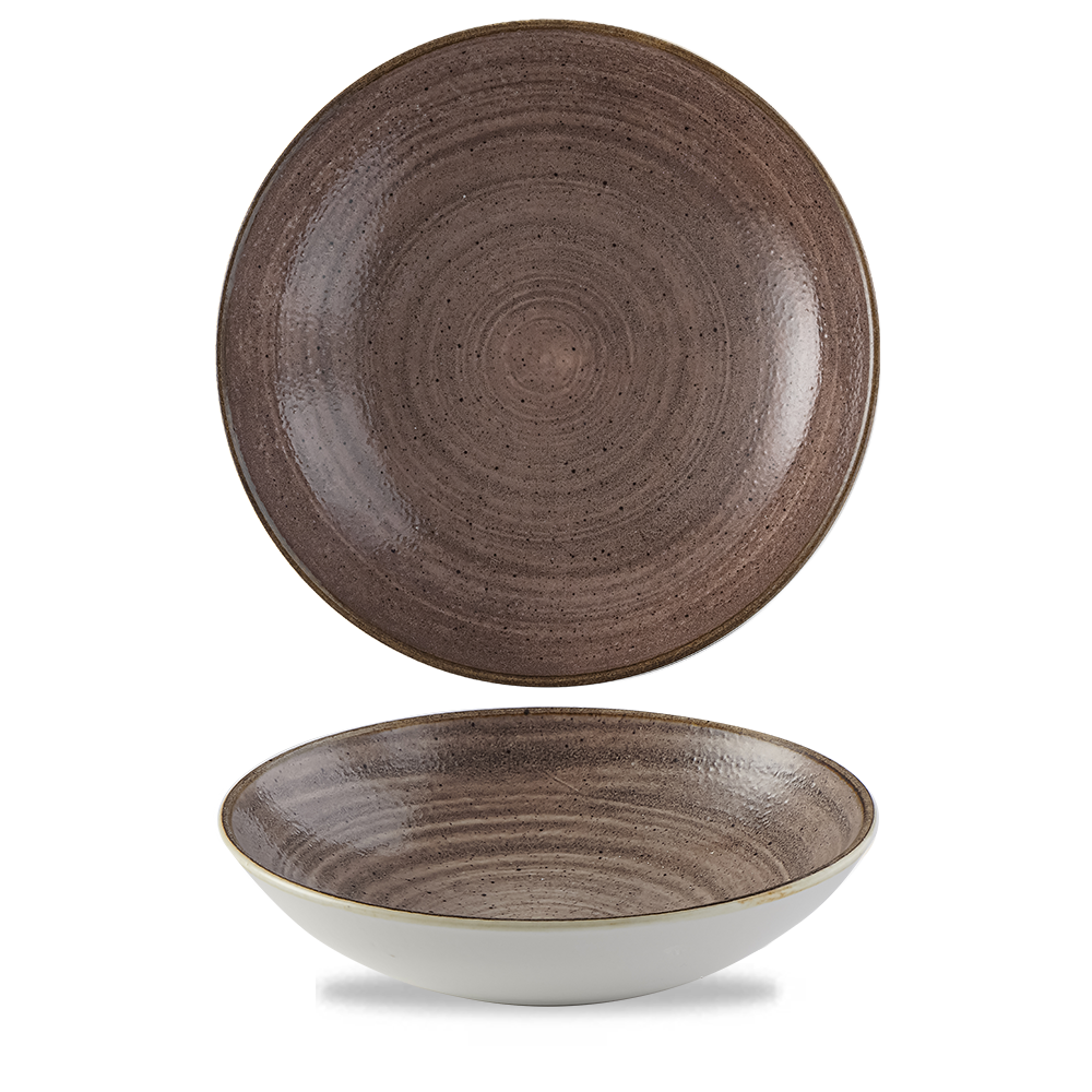Churchill Stonecast Raw Brown Teller Tief Coup 24,8Cm/ 113,6Cm, 12 Stück