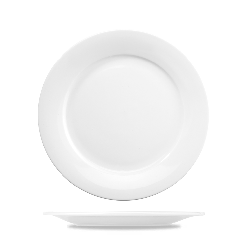 Churchill Art De Cuisine Menu Porcelain Flache Teller 25,4cm, 6 Stück, Weiß, Rund