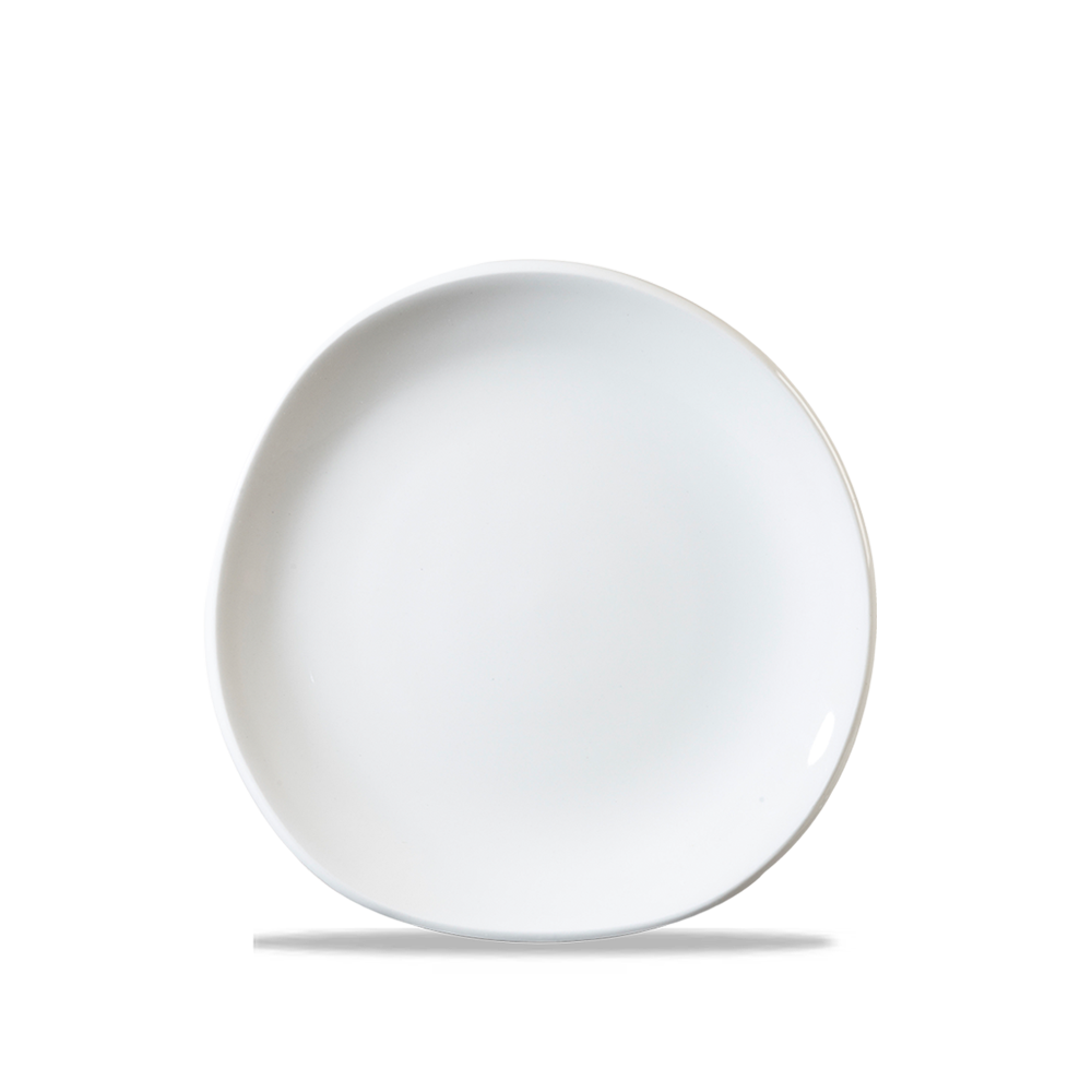 Churchill Super Vitrified Trace White Teller 18,6 cm, 12 Stück, Weiß
