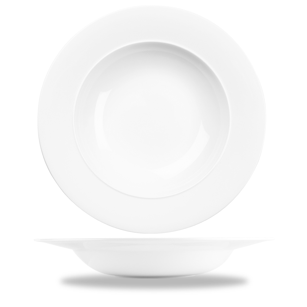 Churchill Alchemy Ambience Tiefer Teller, 31,7 cm/85 cl, 6 Stück, Weiß