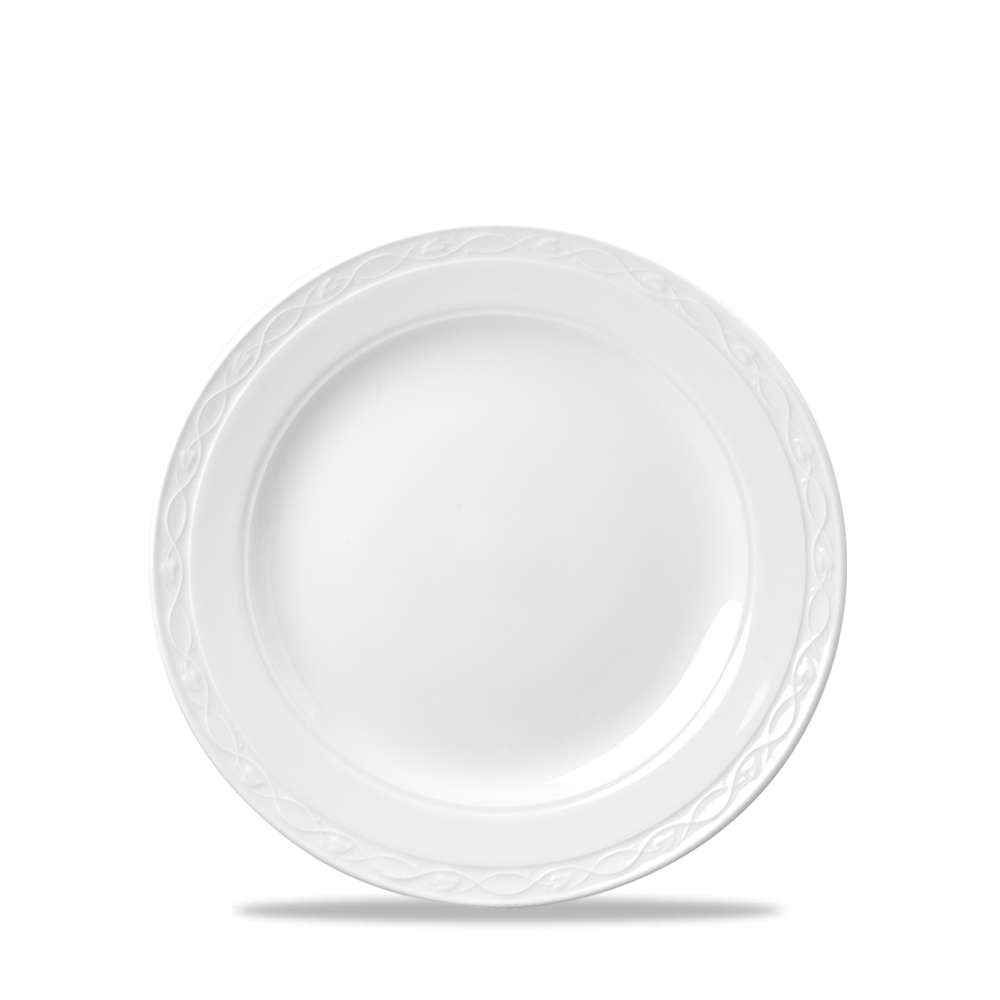 Churchill Super Vitrified Chateau Flacher Teller 16,5 cm, 24 Stück, weiß, rund
