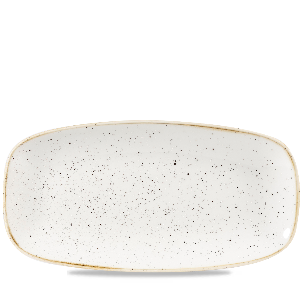 Churchill Super Vitrified Stonecast Barley White Chefs Oblong Platte 29.8x15.3cm, 12 Stück