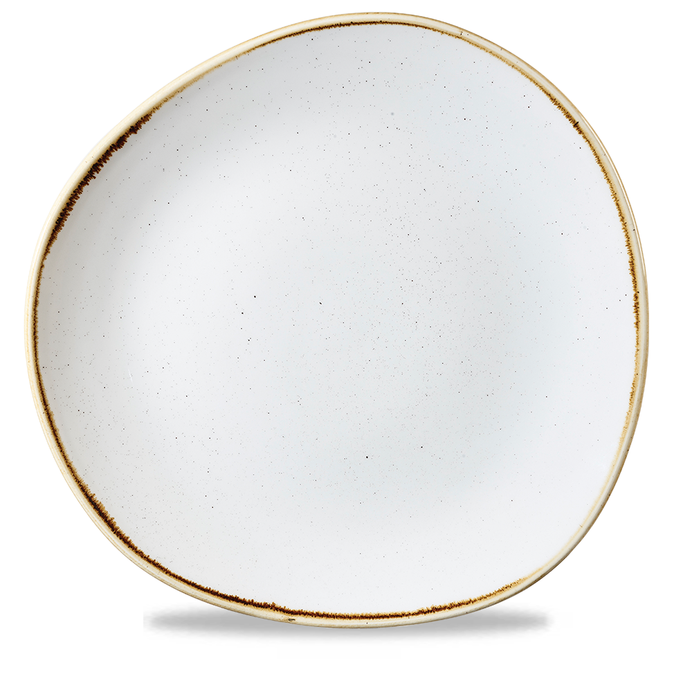 Churchill Super Vitrified Stonecast Barley White Flache Teller, 28,6 cm, 12 Stück