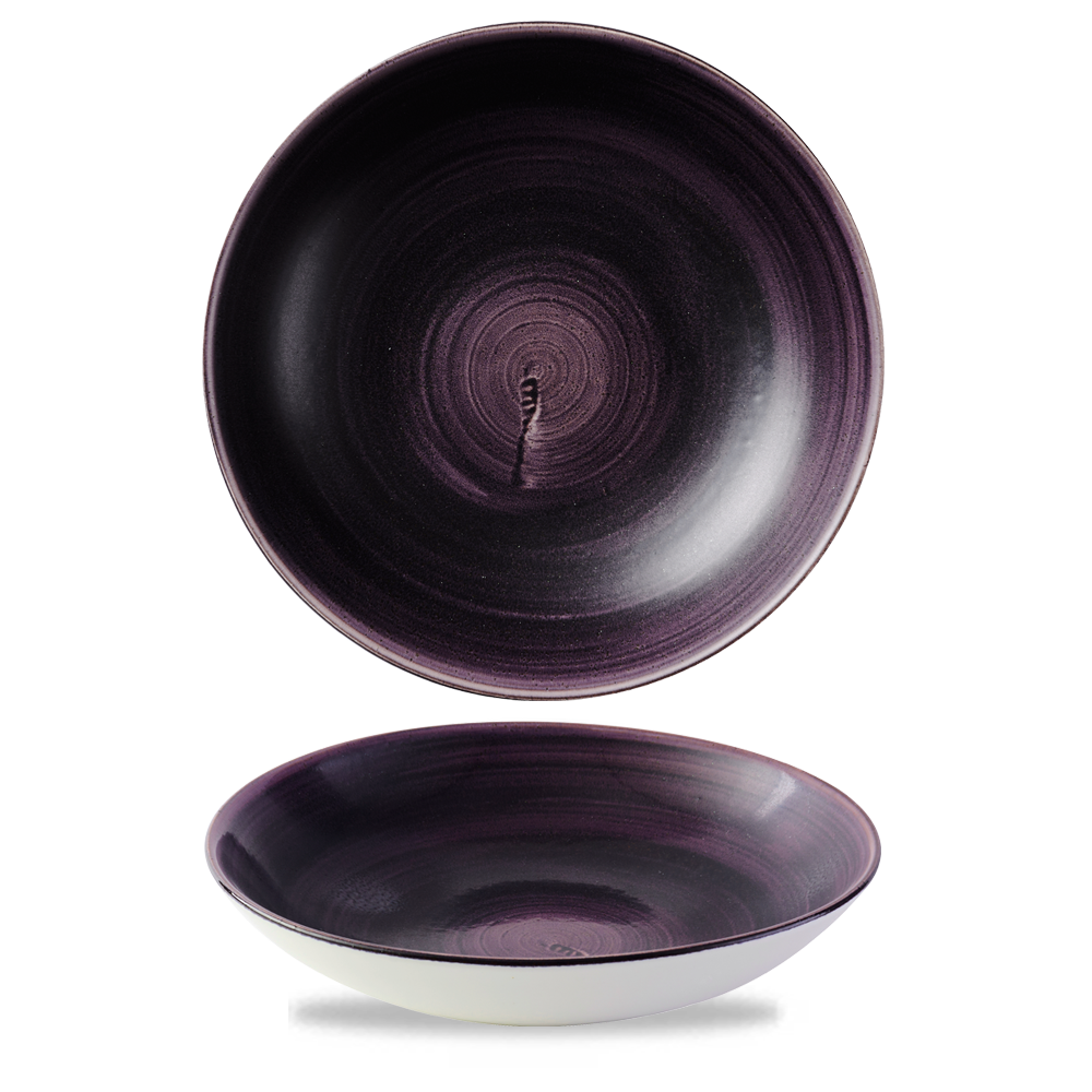 Churchill Super Vitrified Stonecast Patina Dusky Purple Teller Tief Coup 24.8Cm, 12 Stück