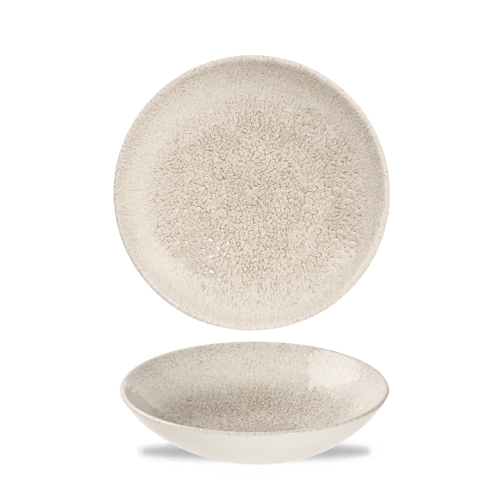 Churchill Super Vitrified Studio Prints Raku Agate Grey Teller Tief Coup 18,2cm, 12 Stück