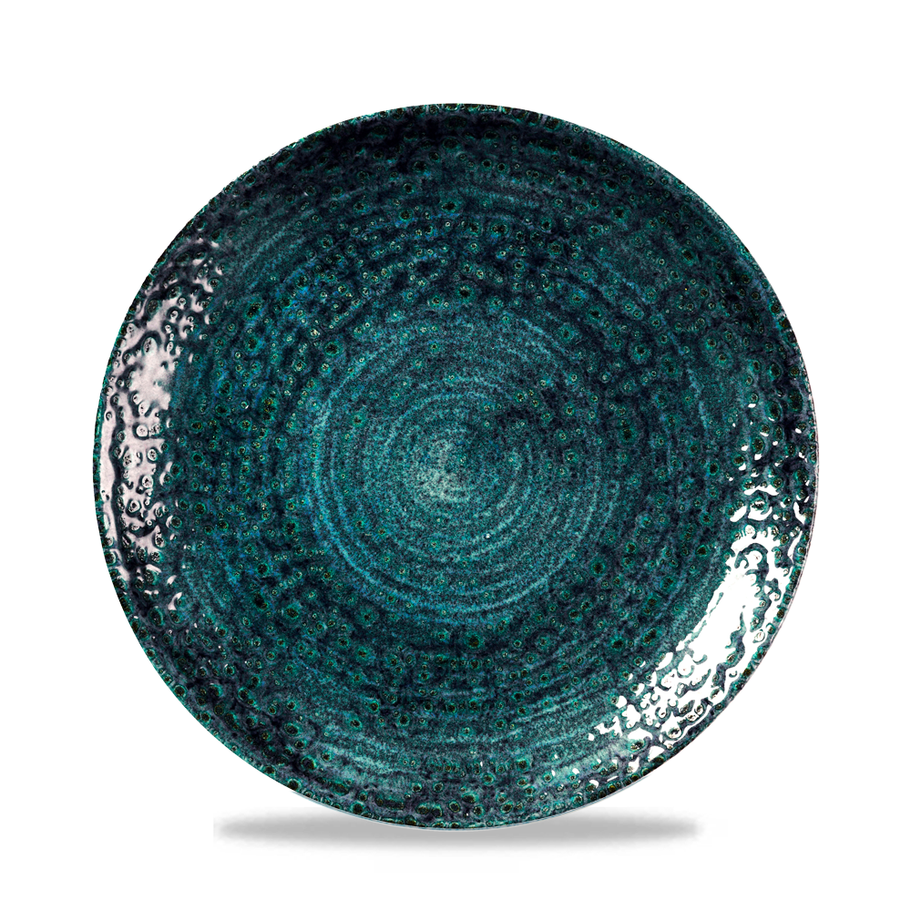 Churchill Homespun Chroma Blue Flache Coup Teller, 21.7 cm, 12 Stück
