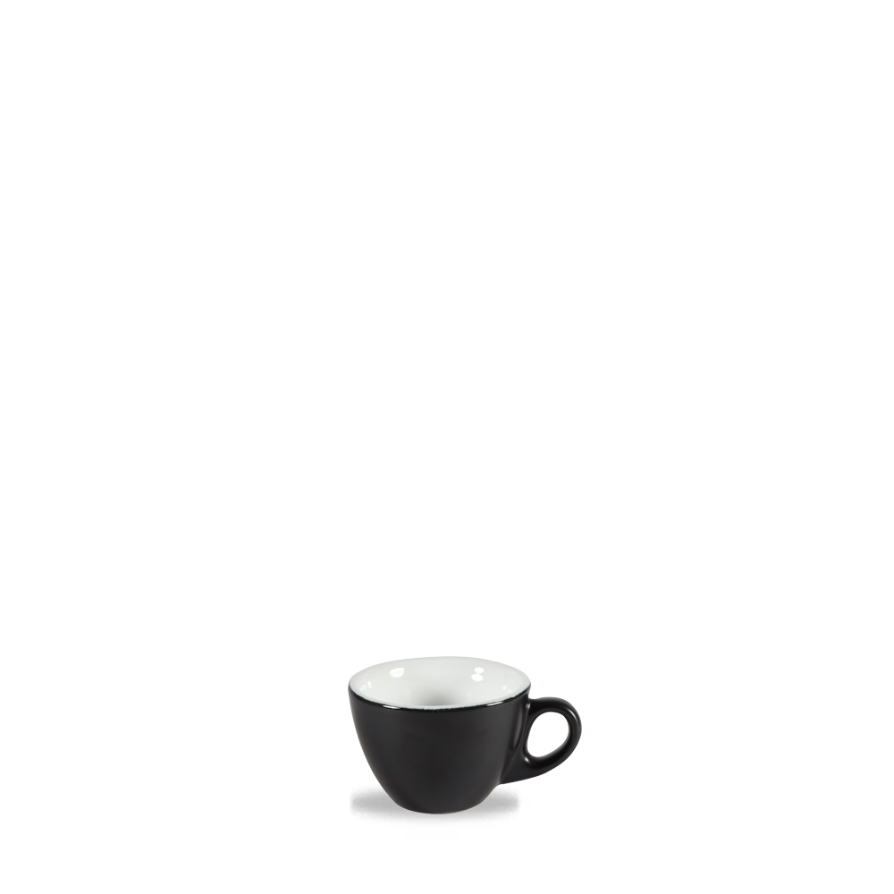 Churchill Art De Cuisine Menu Shades Espresso Tasse Schwarz 9Cl, 6 Stück