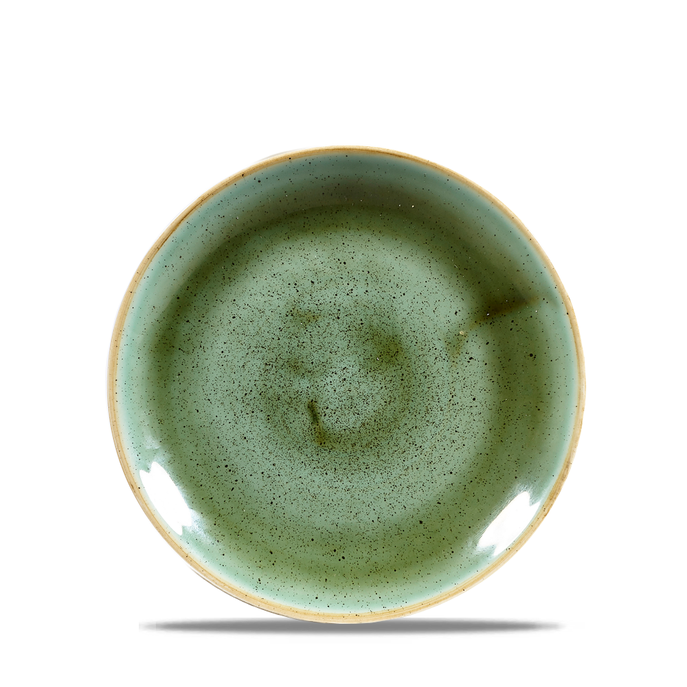 Churchill Super Vitrified Stonecast Samphire Green Flache Coup Teller, 16,5 cm, 12 Stück