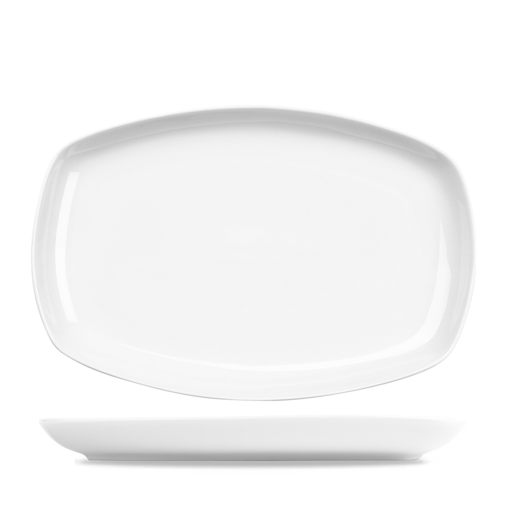 Churchill Art De Cuisine Menu Porcelain Platte Rechteckig 30,5X20Cm, 6 Stück, Weiß