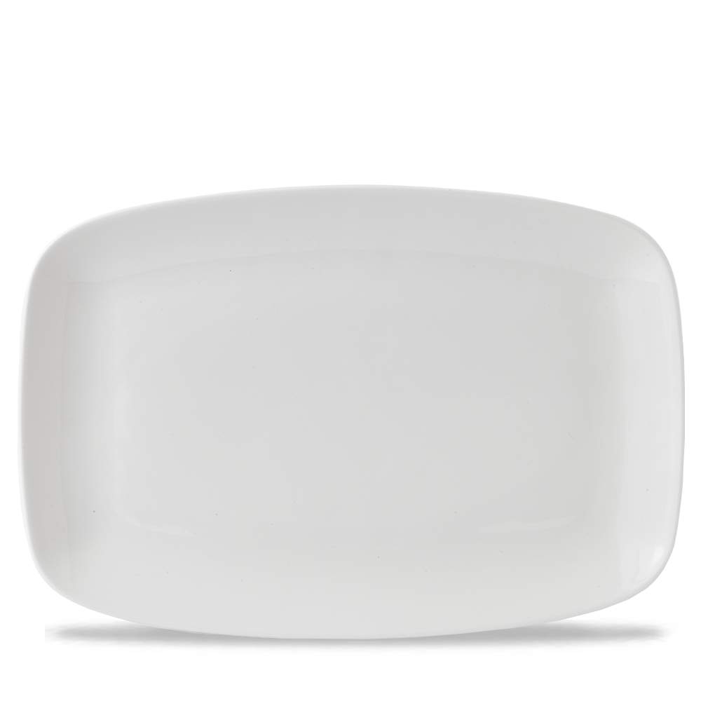 Churchill Super Vitrified X² White Chefs Oblong Platte 34,4x23,4cm, 6 Stück, Weiß, Rechteck