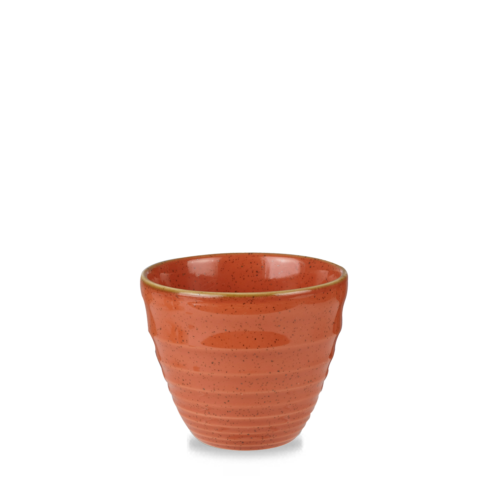 Churchill Super Vitrified Stonecast Orange Ripple Chip Mug 28Cl, 12 Stück, Gewürzorange, Rund