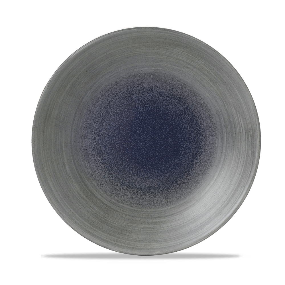Churchill Super Vitrified Stonecast Aqueous Fjord Flache Coup Teller, 26 cm, 12 Stück