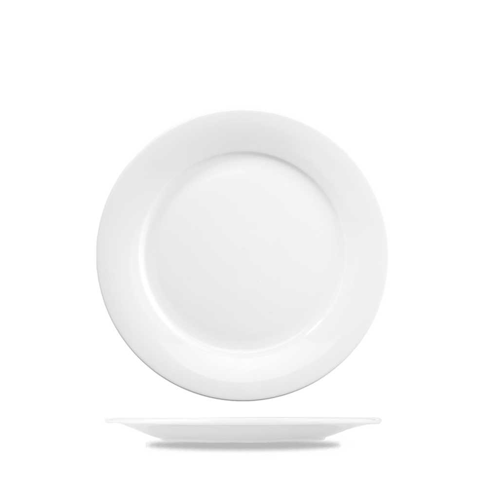 Churchill Art De Cuisine Menu Porcelain Flache Teller, 17,1 cm, 6 Stück, Weiß, Rund