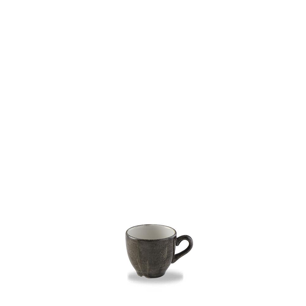 Churchill Super Vitrified Stonecast Patina Iron Black Espresso Tasse 10Cl, 12 Stück