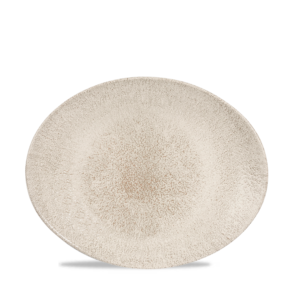 Churchill Studio Prints Raku Agate Grey Platte Oval Coup 27 X 22.9Cm, 12 Stück