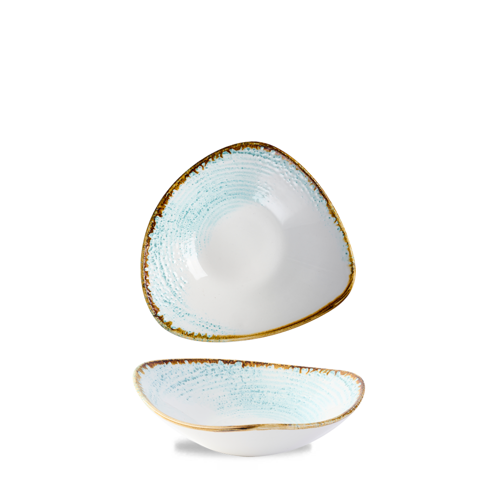 Churchill Super Vitrified Homespun Accents Jasper Grey Bowl Dreieck 18.5cm, 12 Stück