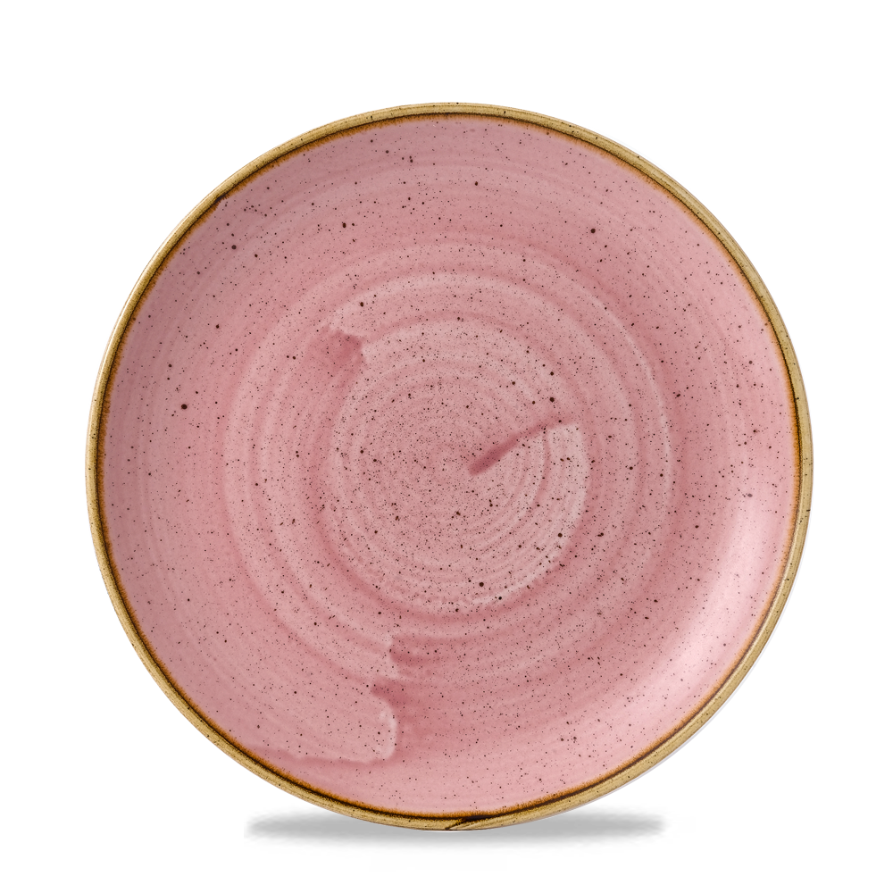 Churchill Super Vit Stonecast Pink Flache Coup Teller, 21,7 cm, 12 Stück
