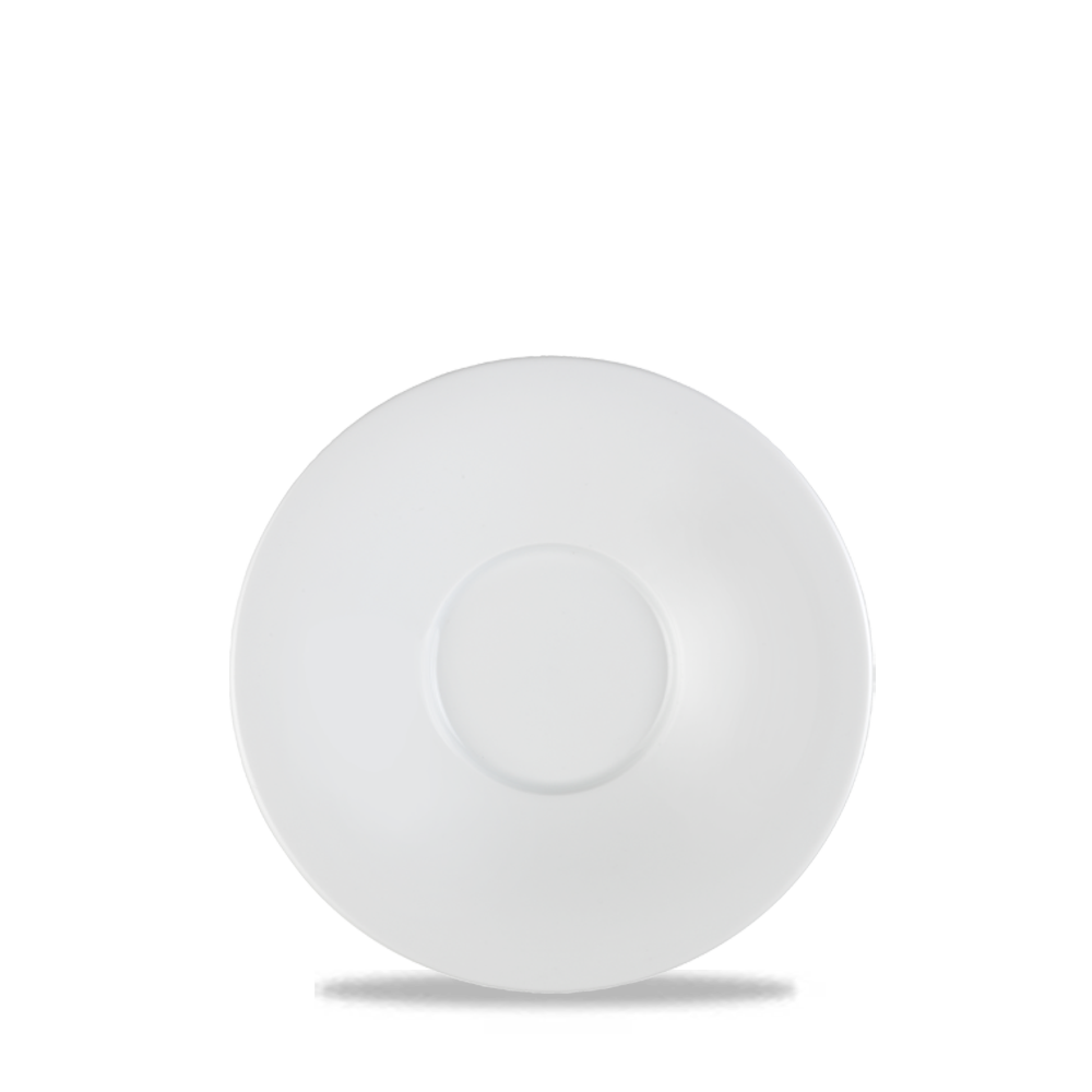 Churchill Art De Cuisine Menu Beverage Porcelain Untertasse 17,1 cm, 6 Stück, Weiß, Rund