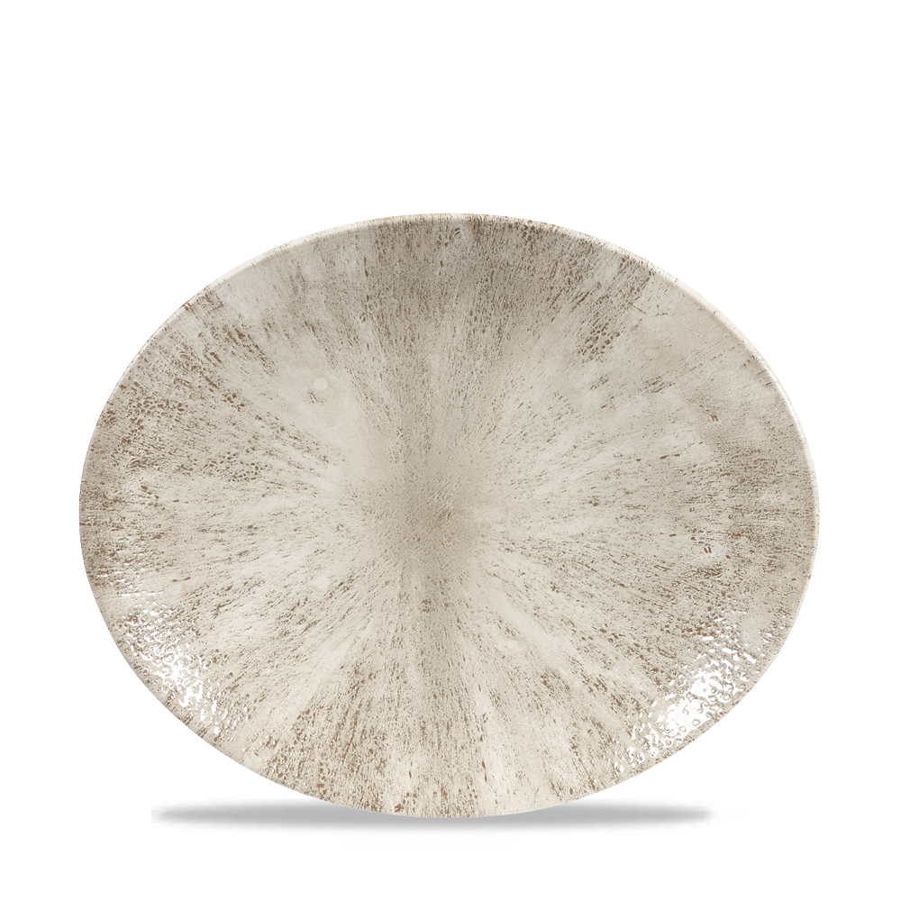 Churchill Studio Prints Stone Agate Grey Platte Oval 25,5cm, 12 Stück
