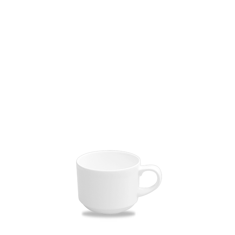 Churchill Alchemy Kaffee/Teetasse, 20,6Cl, stapelbar, 24 Stück, weiß, rund