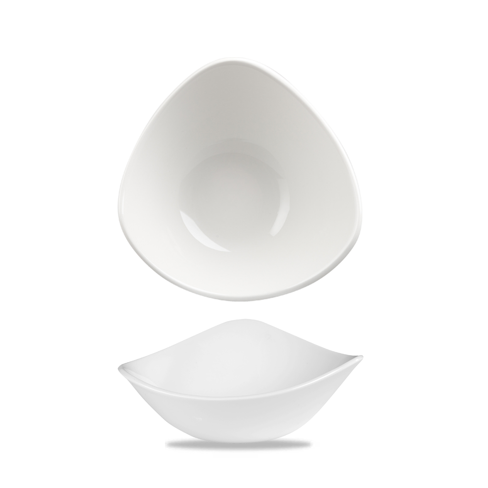 Churchill Lotus Schale Dreieckig 18,5cm / 37cl, 12 Stück, Weiß